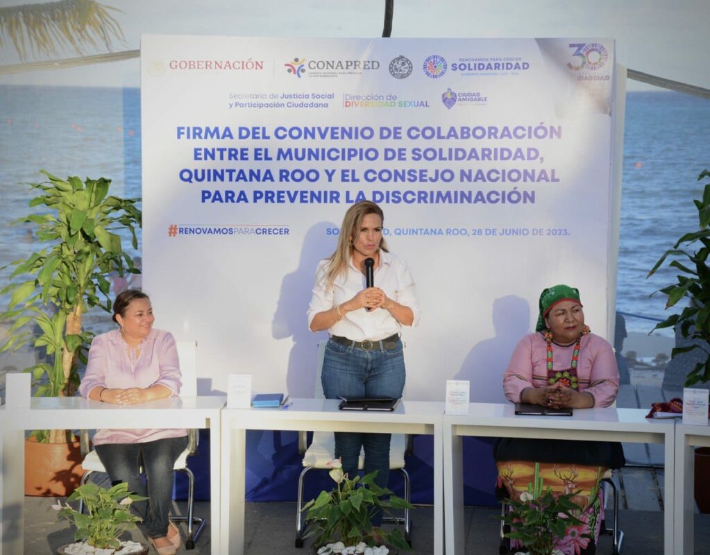 Firman convenio para erradicar la discriminación en Solidaridad