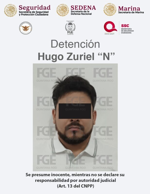 Detienen a "El Gemelo", líder criminal de Quintana Roo